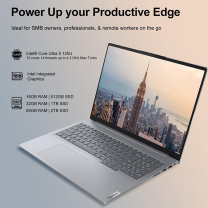 Lenovo 16 G7: Thinkbook 16 Business Laptop - Ultra 5, 16GB, 512GB SSD, AI