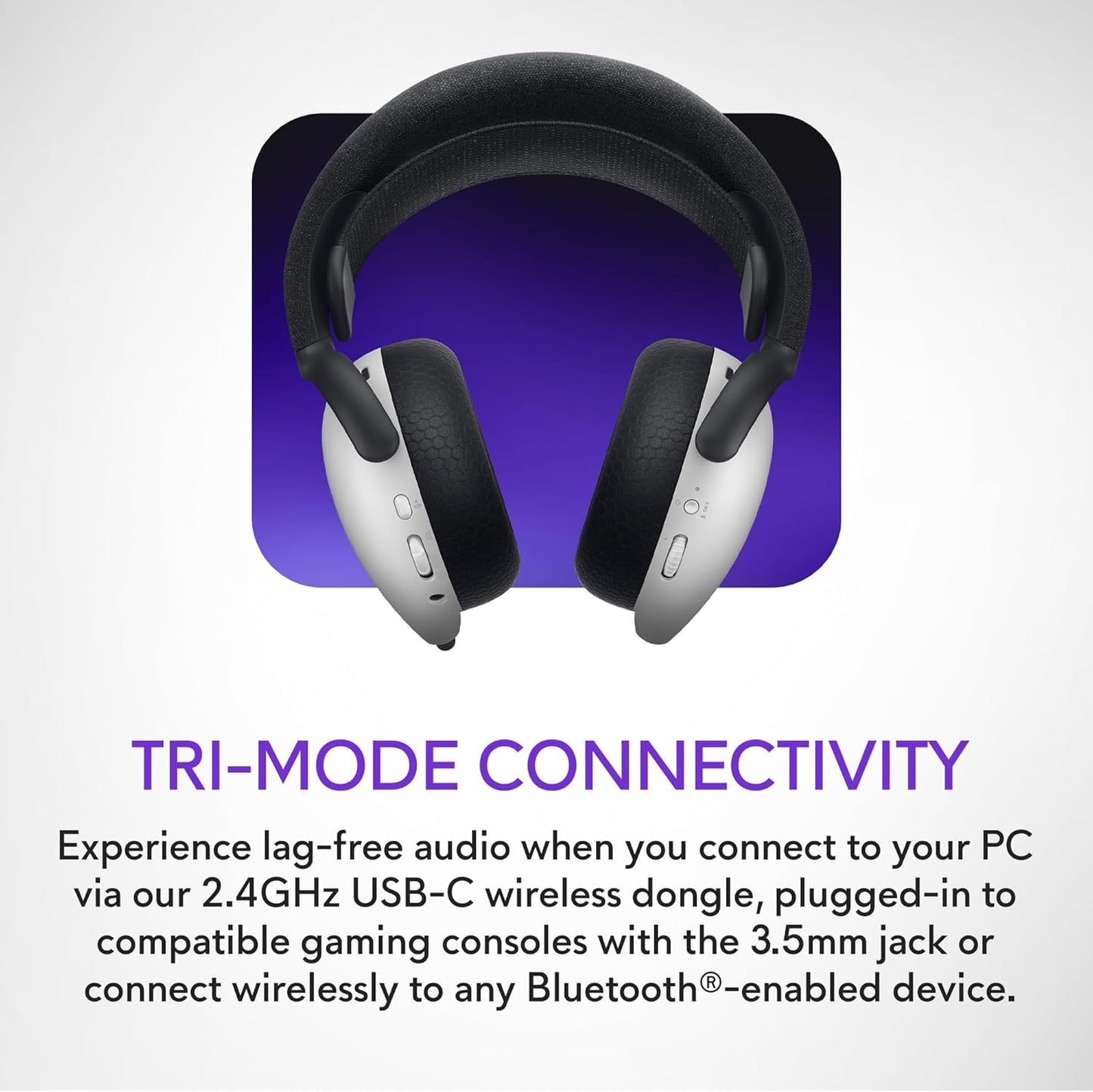 Alienware AW725H Tri-Mode Wireless Gaming Headset - Lunar Light