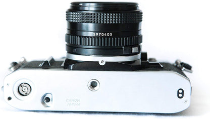 Canon AE-1 Vintage 35mm SLR Camera with 50mm Lens - Renewed