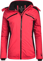 Spyder Women's Snow Jacket Color Block Quilted Winter Coat