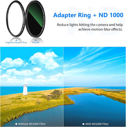 Neewer 10101258 82mm Magnetic Filter Kit: ND1000, MCUV, CPL