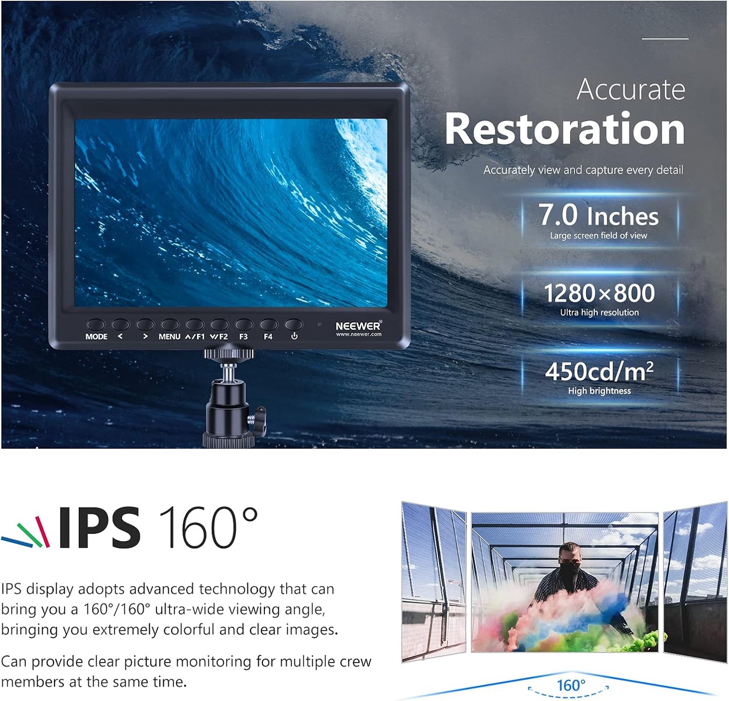 Neewer F100 7-inch HDMI Camera Field Monitor