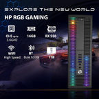 HP Core i5 RGB Gaming PC - Radeon RX 550 (Renewed)