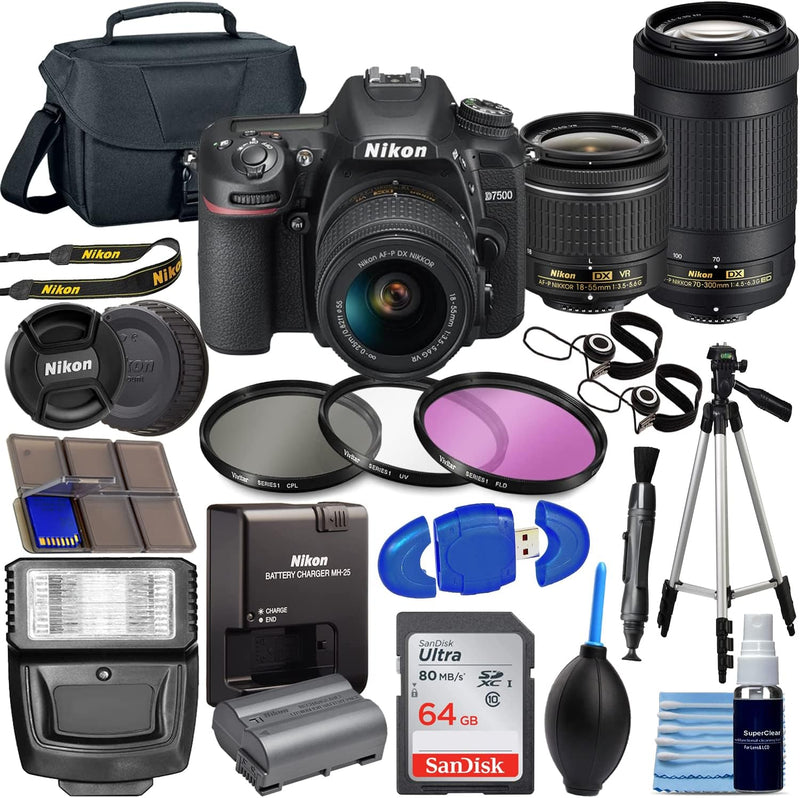 Nikon D7500 DSLR 18-55mm 70-300mm Lens Kit — main product image