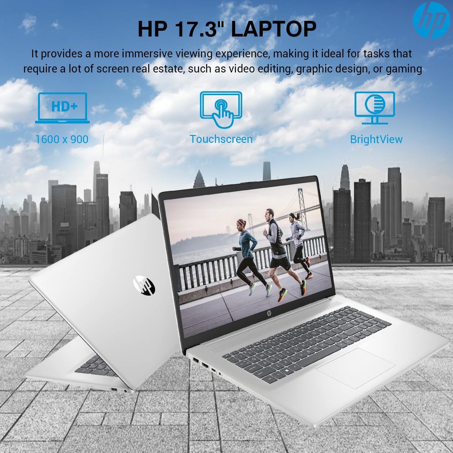 HP Essential 17 Touch i7 Laptop 64GB RAM 1TB SSD