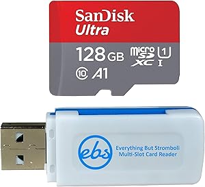 SanDisk SDSQUAR-128G-GN6MA 128GB Ultra Micro SDXC Card Bundle
