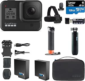 GoPro GOPCHDHX801 Hero 8 Black: Action Camera Kit, Lexar Card + More