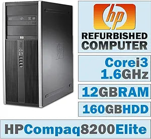 HP Compaq 8200 Elite i3 3.1 GHz Renewed Desktop