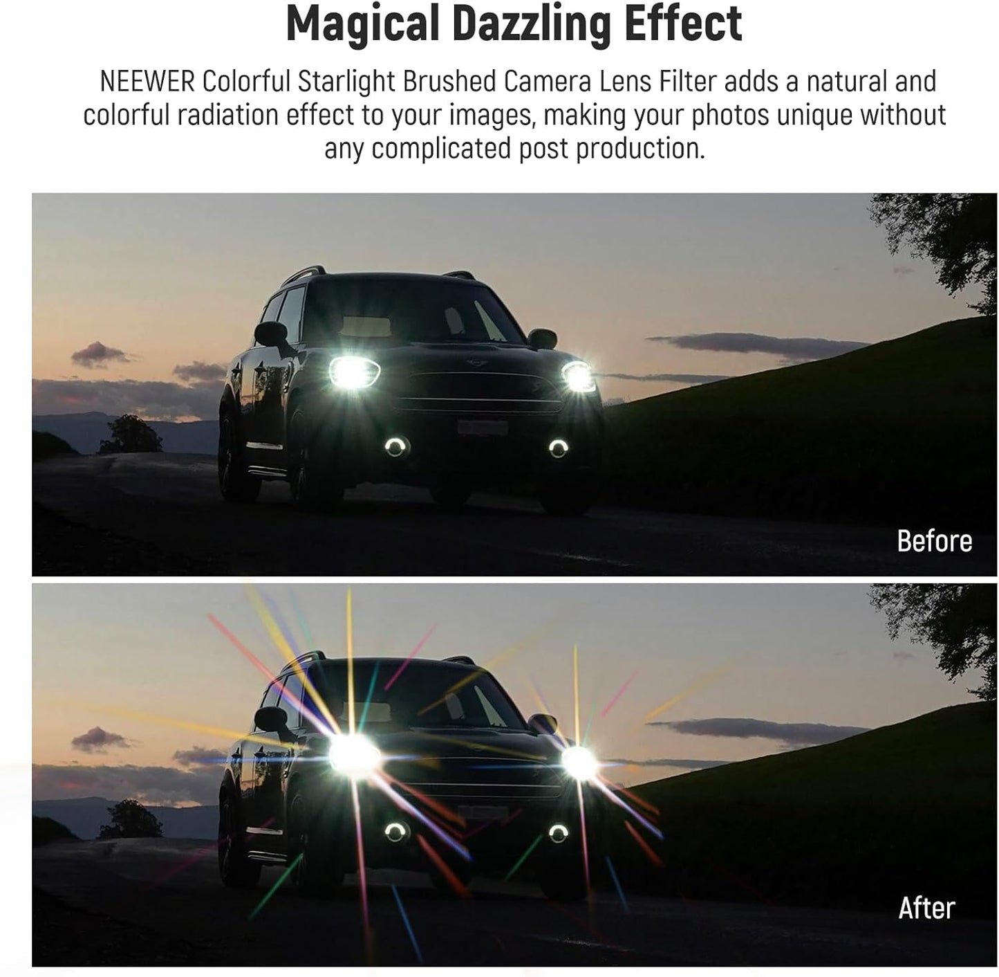 Neewer 77mm Colorful Starlight Brushed Camera Lens Filter