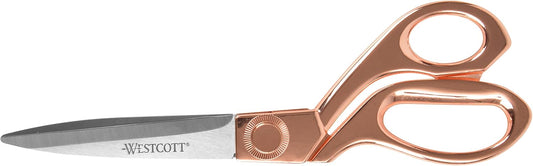 Westcott 16968 8-Inch Rose Gold Scissors - Stainless Steel, Office/Home