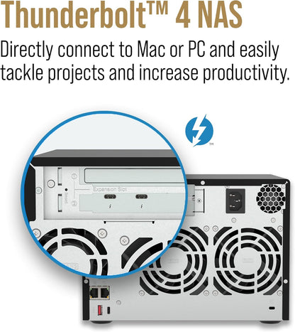 QNAP TVS-h674T-i5 6-Bay Thunderbolt 4 Desktop NAS