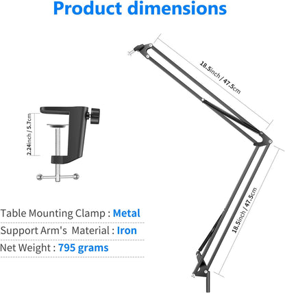 Neewer 10093268 Desktop Clamp Webcam Mount