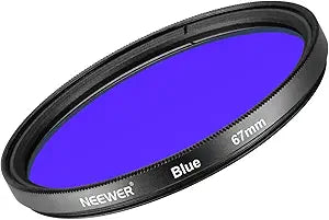 Neewer 10089884 67MM Full Blue Lens Filter