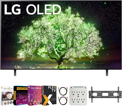 LG E6LGOLED77A1PUA 77" OLED 4K Smart TV Bundle
