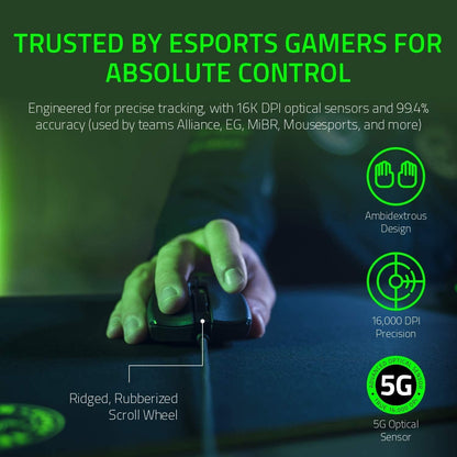 Razer Viper RZ01-02550100-R3U1 - Ultralight Ambidextrous Wired Gaming Mouse