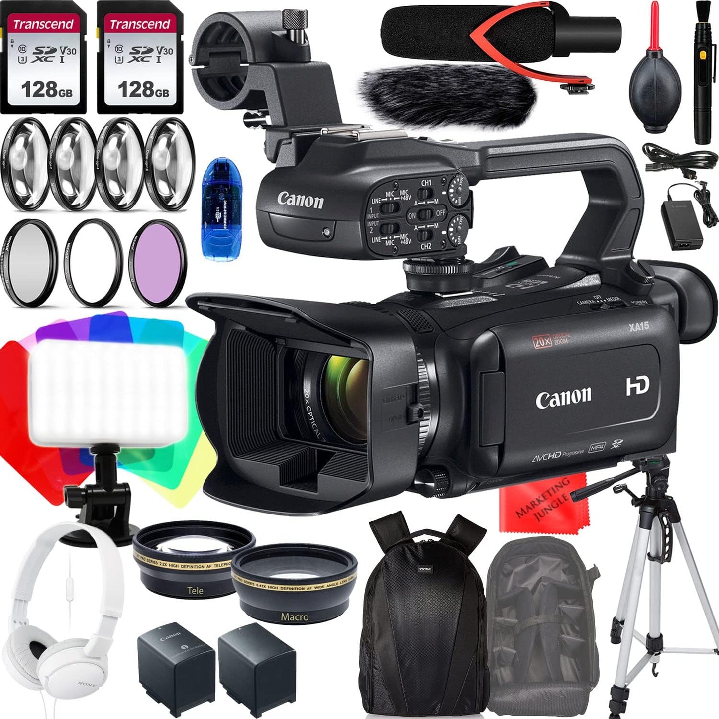 Canon MJ-BundleXA15V2C-118 XA15 Camcorder Pro Bundle