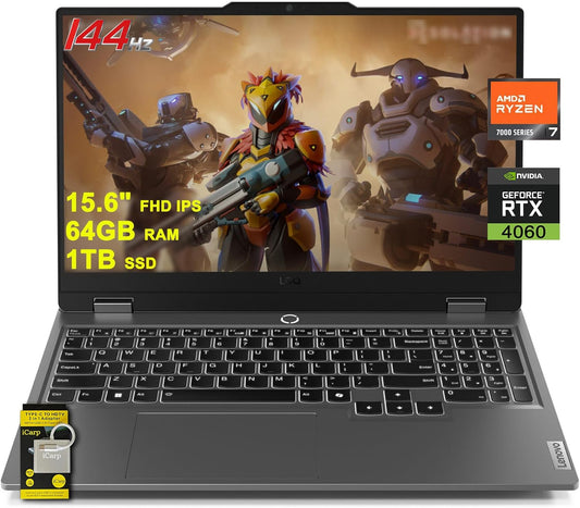Lenovo LOQ Gaming Laptop Ryzen 7 RTX 4060 64GB