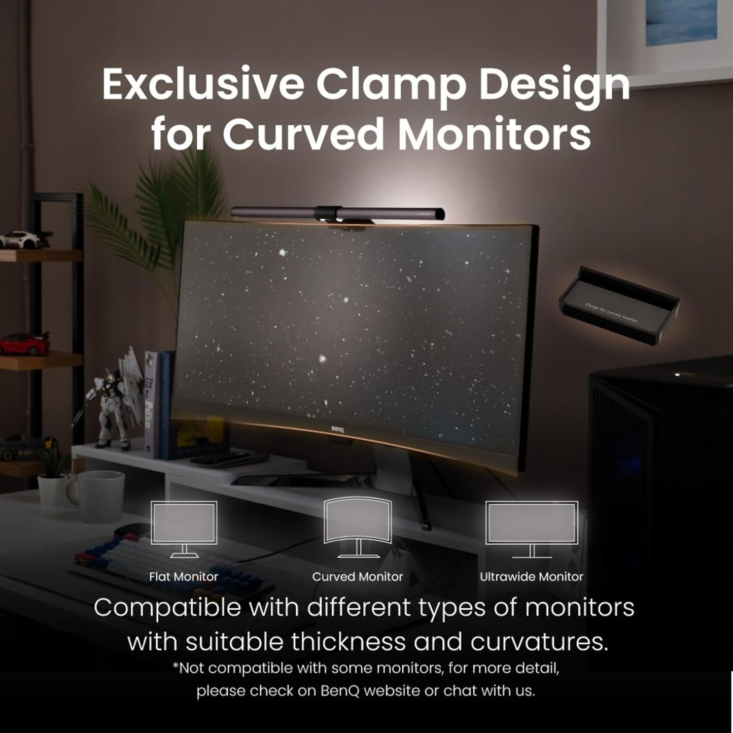 BenQ BenQ ScreenBar Halo - LED Monitor Light, Wireless Control