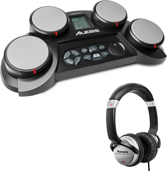 Alesis Compact Kit 4 Portable Electronic Drum Set Headphones
