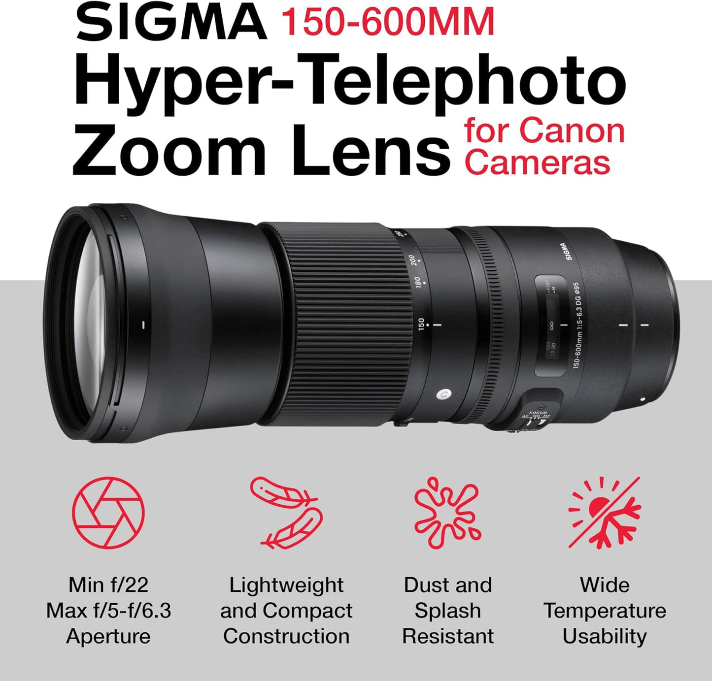Sigma 150-600mm Contemporary Lens for Canon Bundle