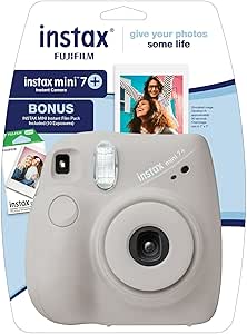 FujiFilm 600022976 Instax Mini 7+ Gray Film Bundle