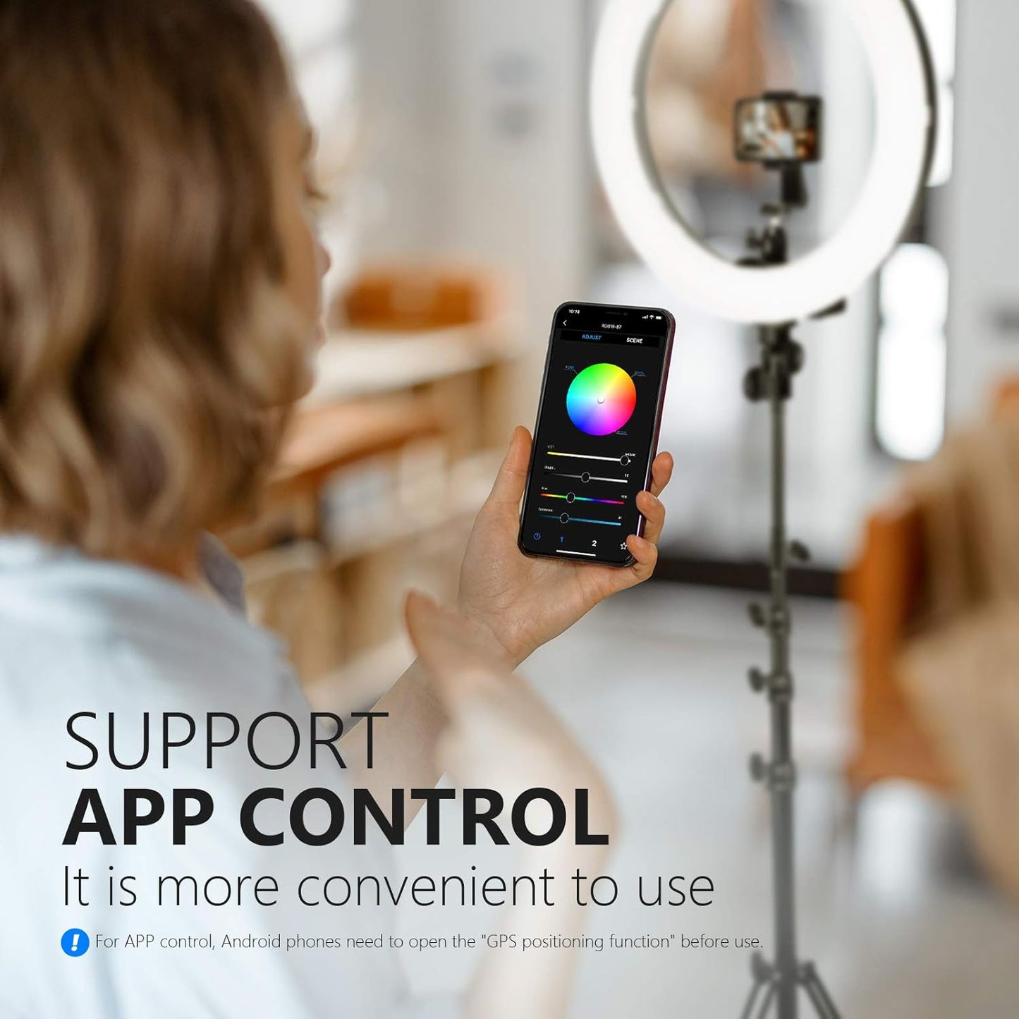 Neewer 10099577 18-inch RGB Ring Light Kit with App Control