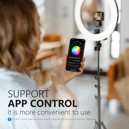 Neewer 10099577 18-inch RGB Ring Light Kit with App Control