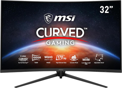 MSI G321CQP E2 32" QHD 170Hz Curved Gaming Monitor
