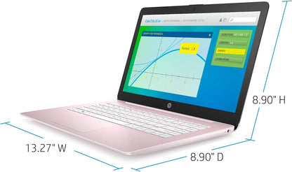HP 14-cb188nr: Stream 14" Laptop, Celeron, 4GB, 64GB eMMC, Rose Pink