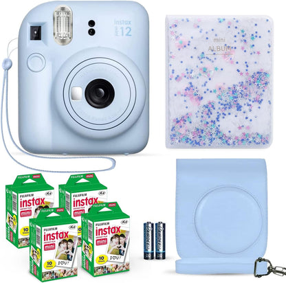 Fujifilm Instax Mini 12 Instant Camera Pastel Blue Bundle