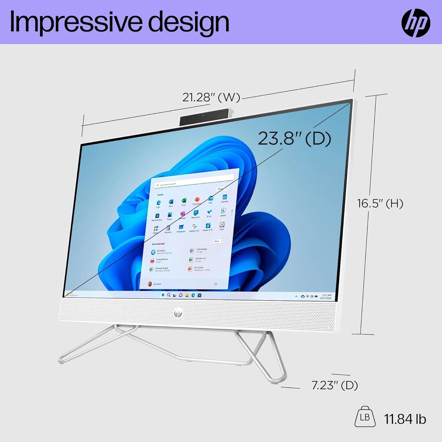 HP 22-DD Essential All-in-One Desktop Intel Celeron