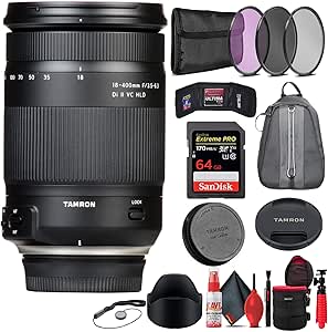 Tamron 18-400mm Nikon Lens Bundle - f/3.5-6.3, Filter Kit