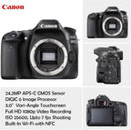 Canon EOS 80D DSLR Camera Bundle with Lenses & Accessories (Renewed)