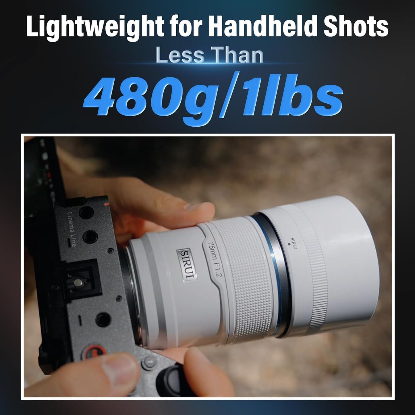 Sirui Sniper 75mm F1.2 Autofocus Lens - Sony E Mount (White)