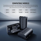 Neewer LP-E6P 2400mAh Battery 3-Pack with USB Charger