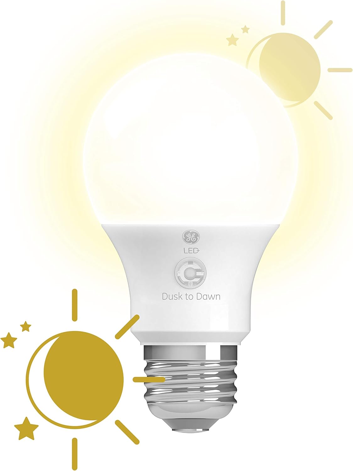 GE 10043168503492 Dusk to Dawn LED A19 Bulb 3-Pack