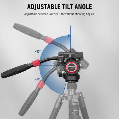 Neewer GM001 Video Tripod Fluid Head Heavy Duty