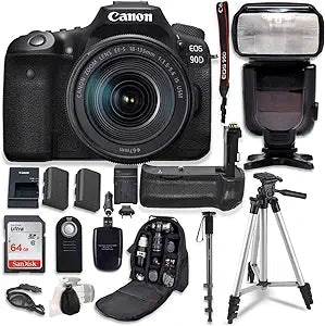 Canon 90D DSLR 18-135mm Lens Bundle
