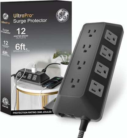 GE 74542-RF1 UltraPro 12-Outlet Surge Protector
