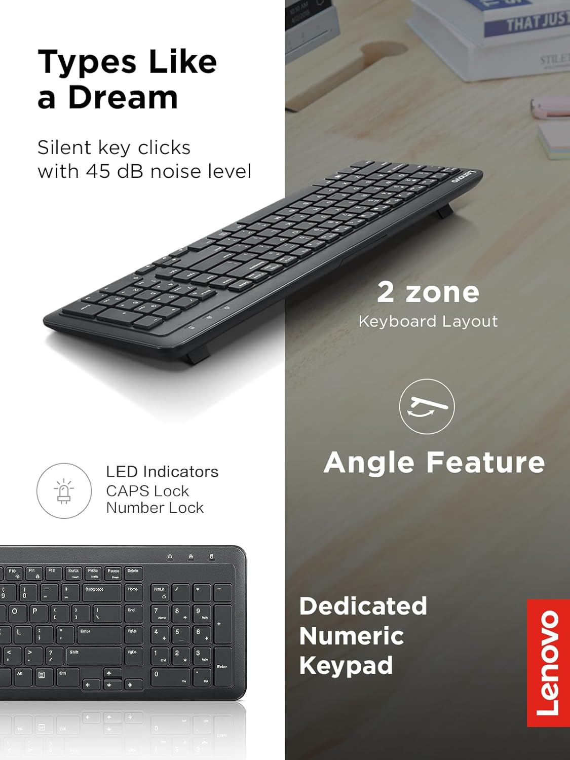 Lenovo GY41C95749 300 Wireless Keyboard Black