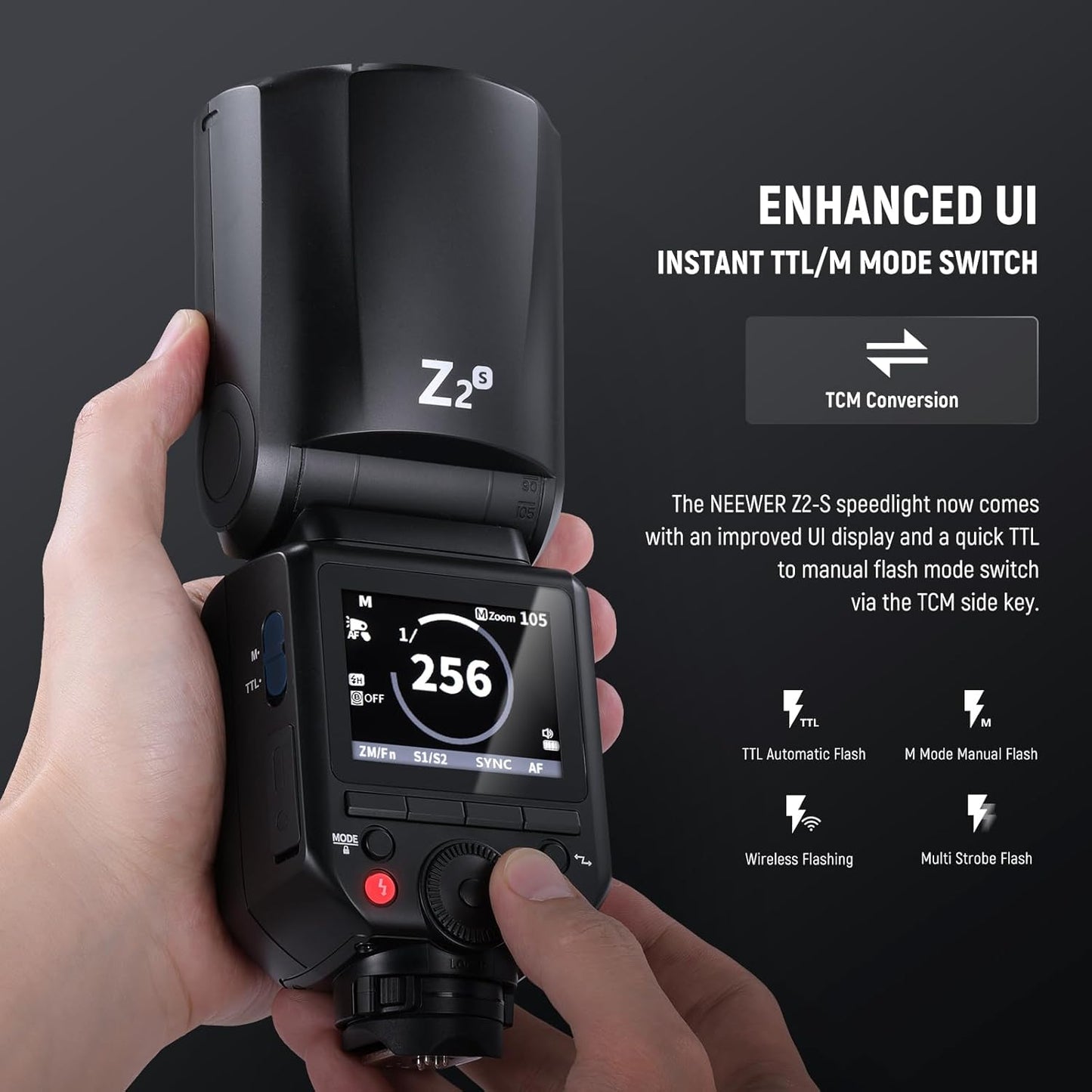 Neewer Z2-S TTL Round Head Flash Speedlite for Sony Cameras
