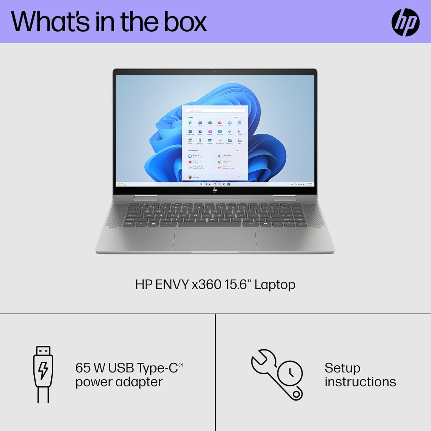 HP 9R1M5UA#ABA Envy x360 15" FHD Touch Laptop, Intel Ultra 5