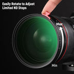 Neewer NW SERIES S 58mm Variable ND Filter - True Color, 1-5 Stops