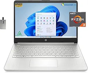 HP Laptop 14" FHD, Ryzen 3, 32GB RAM, 1TB SSD, Radeon, Win11, Silver + USB