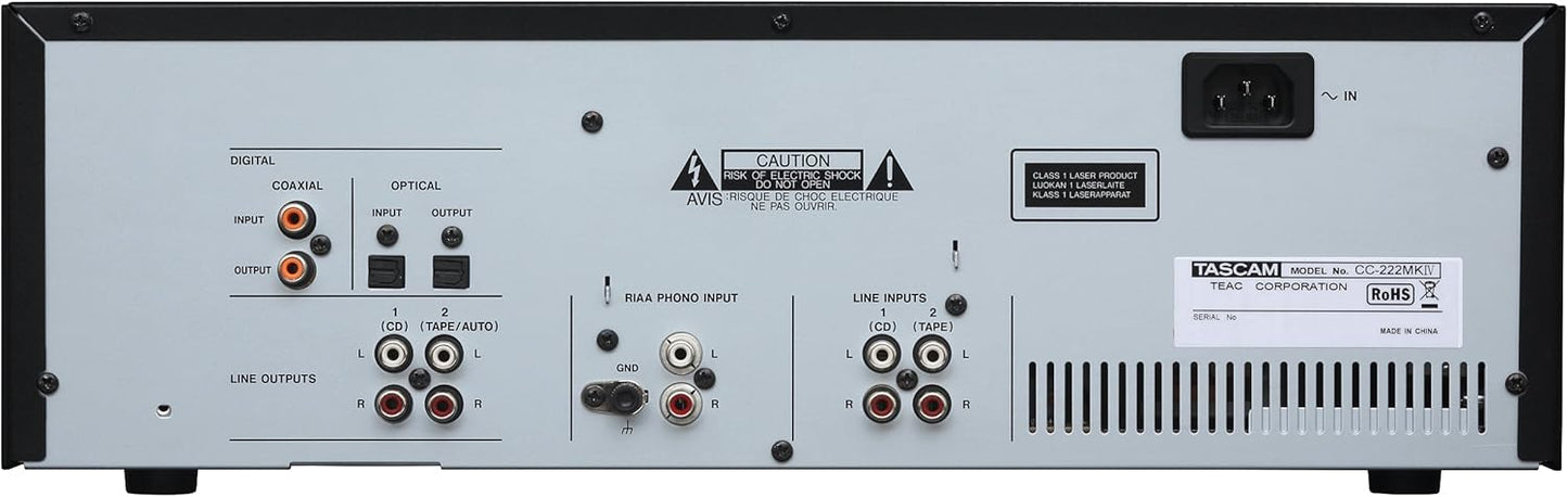 Tascam CC-222MK4 CD/Cassette Recorder Combo Deck