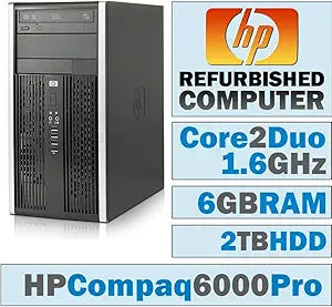 HP 6000 Pro-b0dcc70d Compaq Desktop: Core 2 Duo, 6GB RAM, 2TB HDD, Win 7 — main product image
