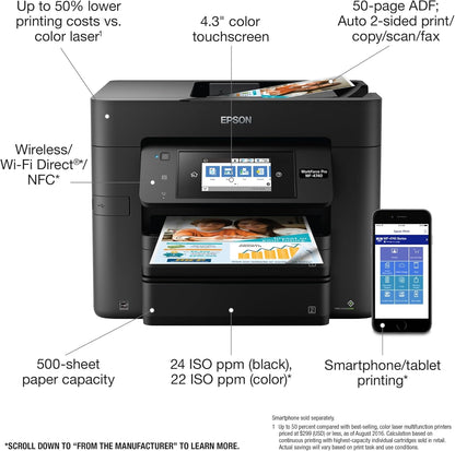 Epson C11CF75201 WorkForce Pro WF-4740 Wireless Color Inkjet Printer