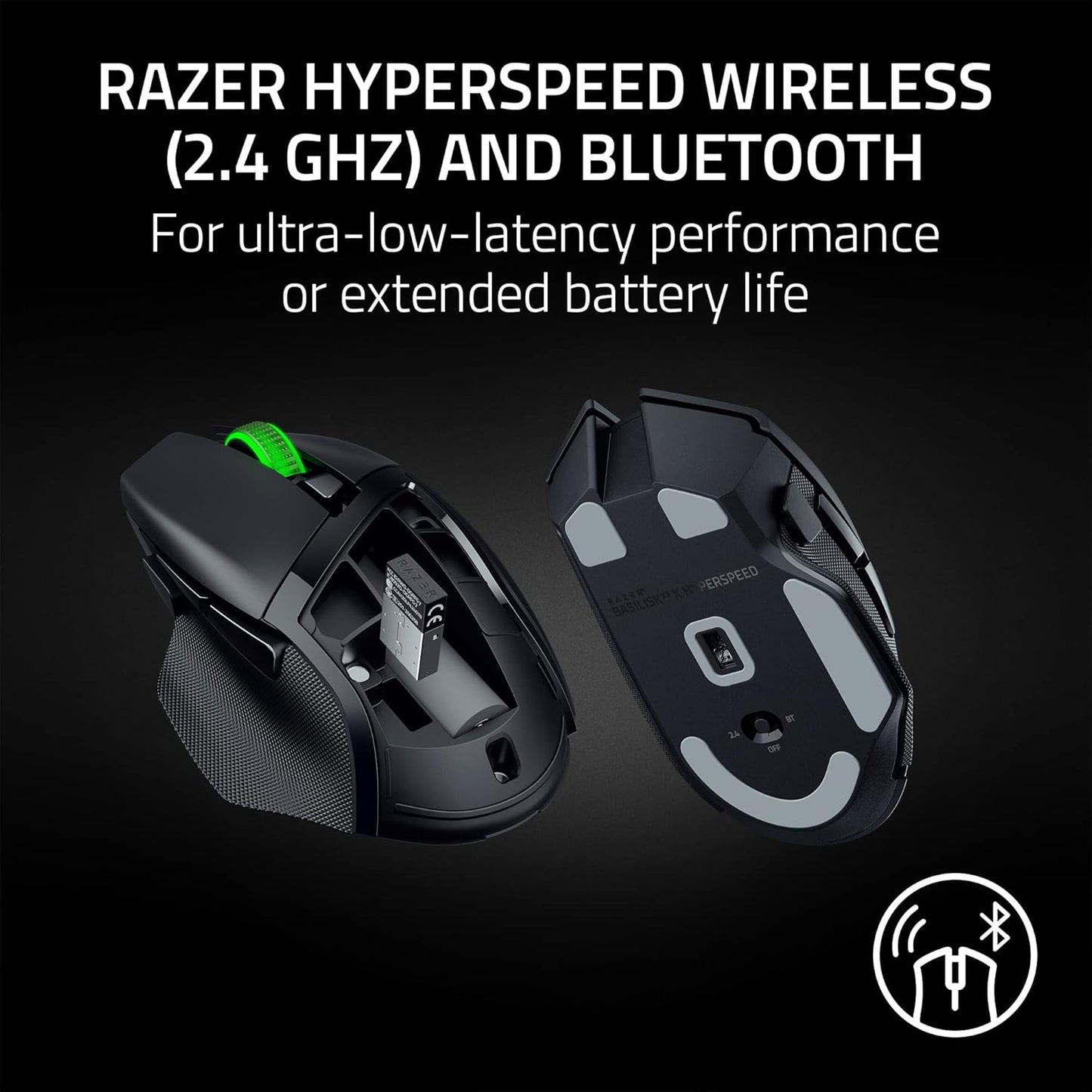 Razer RZ01-04870100-R3U1 Basilisk V3 X Hyperspeed Gaming Mouse - Wireless RGB