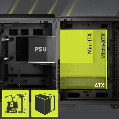 MSI PANO100LPZ MAG PANO 100L PZ Premium Gaming PC Case
