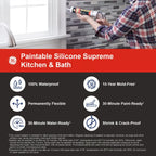 GE 2733743 White Kitchen & Bathroom Silicone Caulk - Waterproof Sealant